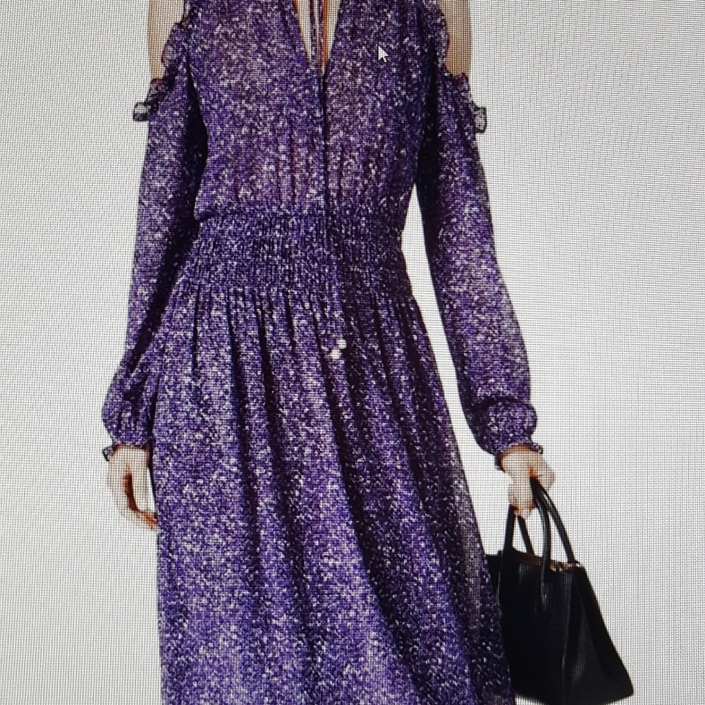 Michael Kors Cold Shoulder Tweed Dress